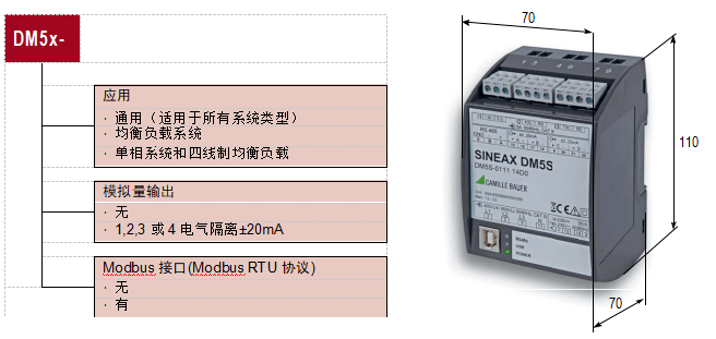 DM5系列强电参量变送器 DM5系列强电参量变送器